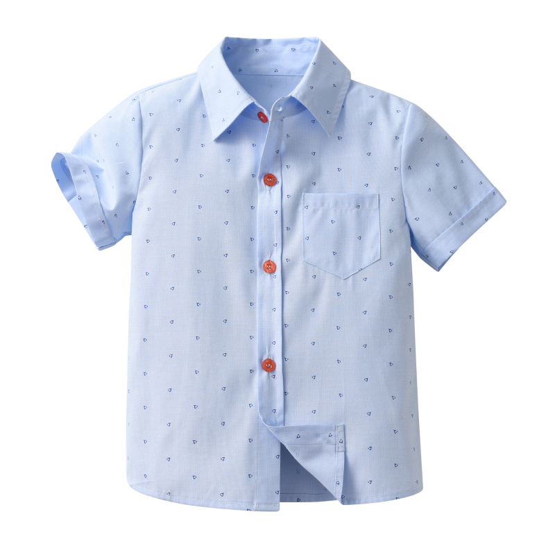 2023. aasta uued laste riided poistele, suvine revääriga lühikeste varrukatega särk, suvine õhuke beebi vabaaja laste topp