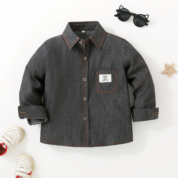 Sügis 2024 uus poiste teksariie, laste vabaaja moodne teksariie, särk-mantel