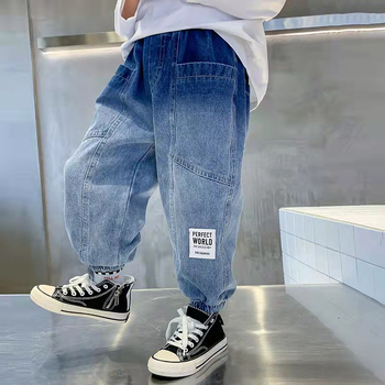 Poiste kevadteksad, keskmised ja suured, laste lääne stiilis tööriided, 2023. aasta uued laste poiste kevad- ja sügispüksid, moebränd