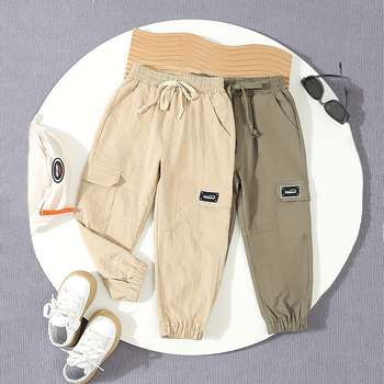 Piiriülesed poiste püksid kevad- ja sügisriided, uued laste spordipüksid, poistele mõeldud ilusad lahtised vabaajapüksid