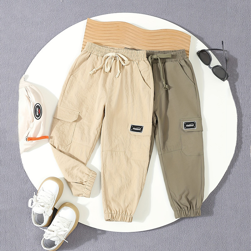 Piiriülesed poiste püksid kevad- ja sügisriided, uued laste spordipüksid, poistele mõeldud ilusad lahtised vabaajapüksid