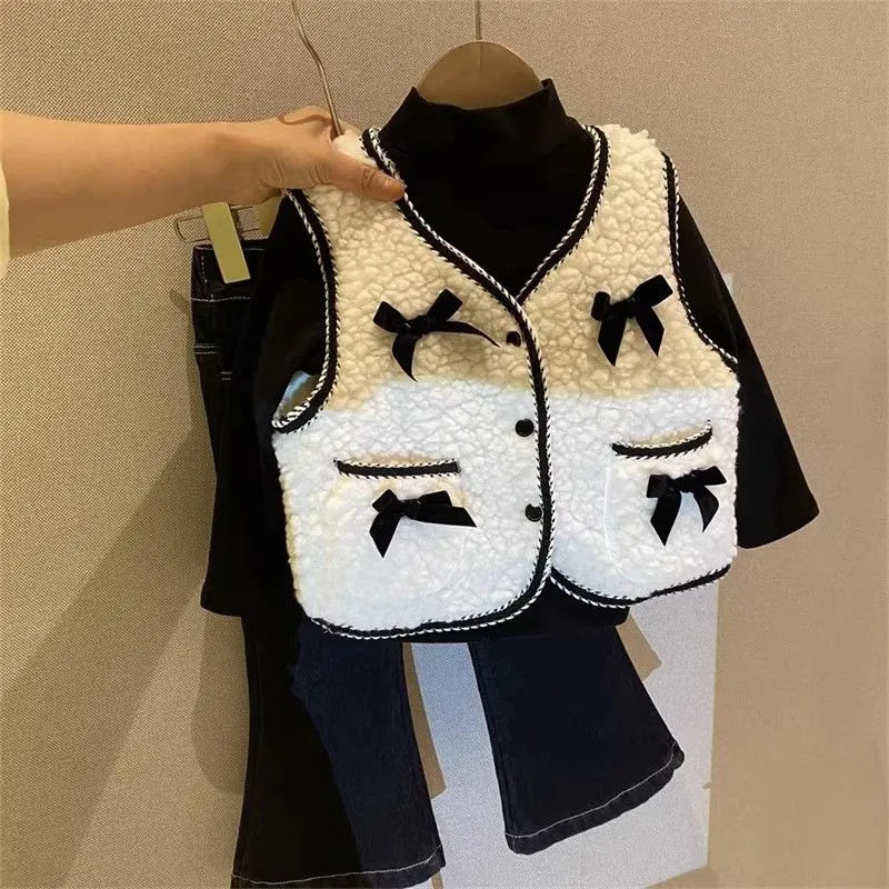 Korallfliisist laste vest, tüdrukute uus sügis- ja talvevest, beebitüdruku väike lõhnav vest, mantel Tide