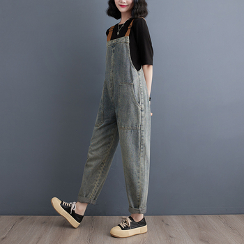 Jesenné nové džínsy plus size, jednoduché, univerzálne, skrátené, rifle s trakmi pre ženy