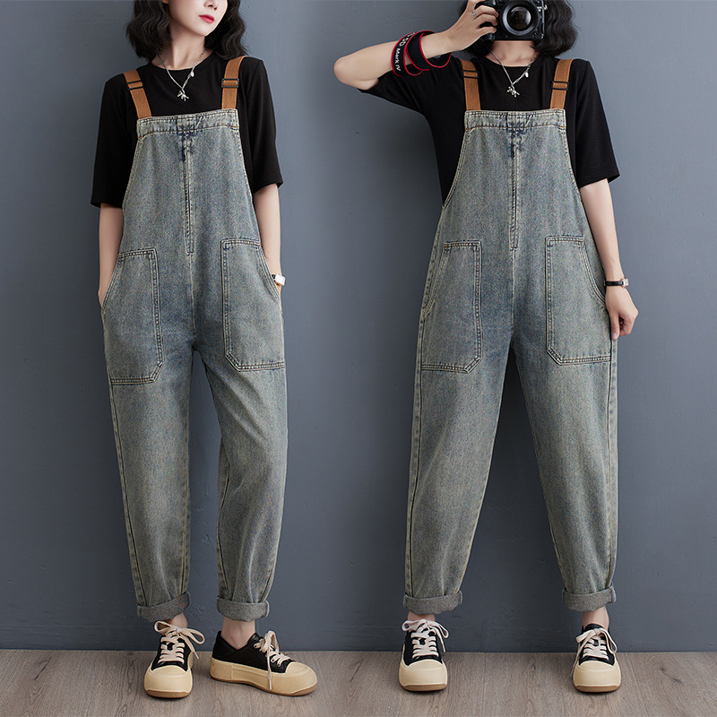 Jesenné nové džínsy plus size, jednoduché, univerzálne, skrátené, rifle s trakmi pre ženy