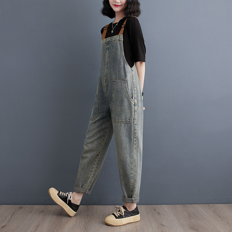 Jesenné nové džínsy plus size, jednoduché, univerzálne, skrátené, rifle s trakmi pre ženy