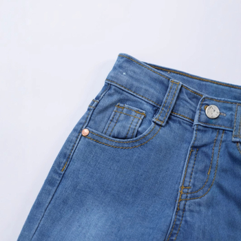 Xia Chao Fan Ordinary ühevärvilised teksariidest puuvillased sinised naiste püksid kummipaelaga laos lühikesed püksid