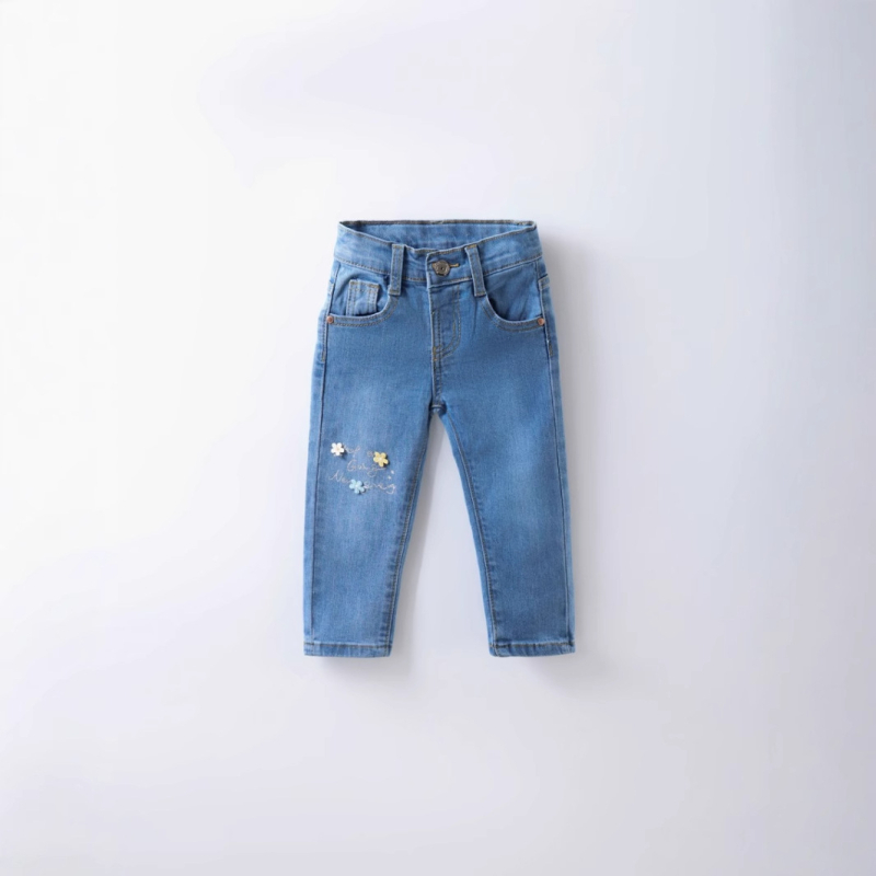 Pantaloni scurți pentru femei Xia Chao Fan, culoare solidă, din denim, bumbac, albastru, cu bandă elastică, în stoc