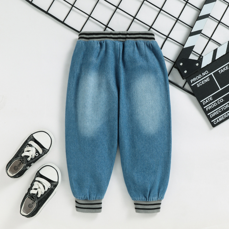 Kevad- ja sügisesed lasteriided, uued poistele ja tüdrukutele, beebidele mõeldud lihtsad veepesuga laste teksariided