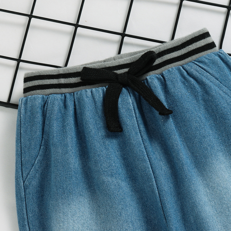 Kevad- ja sügisesed lasteriided, uued poistele ja tüdrukutele, beebidele mõeldud lihtsad veepesuga laste teksariided