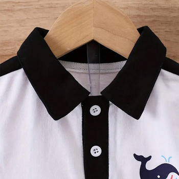 Ležérny chlapčenský oblek Letné oblečenie pre deti s absorpčnými vlastnosťami, detské oblečenie triedy A, letný oblek, tričko s krátkym rukávom, šortky