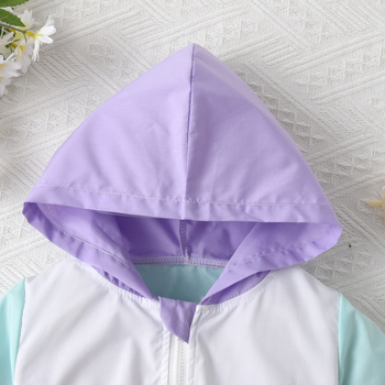 Εξωτερικό Εμπόριο Φθινόπωρο Μωρό Κορίτσι Παιδικό Casual Μοντέρνο Ράψιμο Μακρυμάνικο Φερμουάρ με Κουκούλα Αθλητικό Παντελόνι