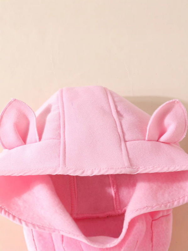 Jesenski i zimski kaput za djevojčice u jednoj boji s kapuljačom i jednim redom kopčanja s džepovima