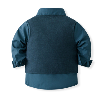 Poisi Briti stiilis ülikond, vestiga ülikond, lillepeenra pidulik härrasmehe kleit, kevad- ja sügisene laste kolmeosaline ülikond