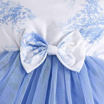 Παιδικά ρούχα για κορίτσια, casual, χαριτωμένο φόρεμα με σχέδιο λουλουδιών, με σχέδιο από πλέγμα, Amazon Cross