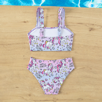 2023. aasta uus tüdrukute lõhestatud ujumistrikoo bikiinikostüüm, koomiksiprindiga, Euroopa ja Ameerika väliskaubandus