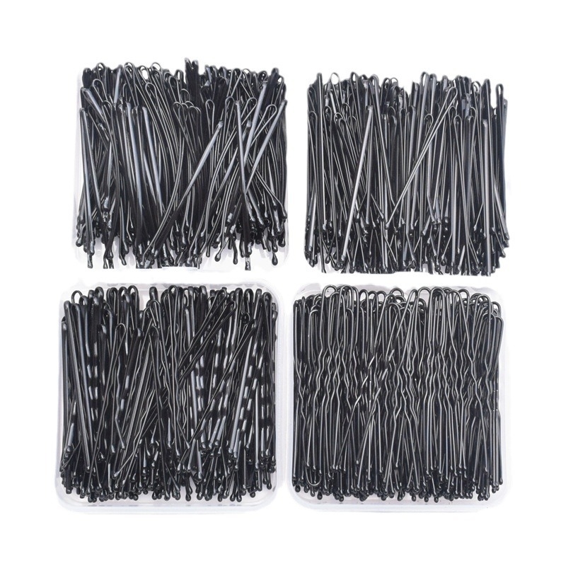 200 juodų, dažytų purškiant, segtukų, plieninių segtukų, plaukų segtukų, kirpčiukų segtukų, unisex plaukų aksesuarų, japoniško ir korėjietiško stiliaus
