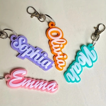 Προσαρμοσμένο Ευρωπαϊκό και Αμερικανικό Διασυνοριακό Αξεσουάρ Χάραξης Ονόματος με Ακρυλικό Μπρελόκ με Αγγλική Επιστολή, σε Ζεστές Πωλήσεις