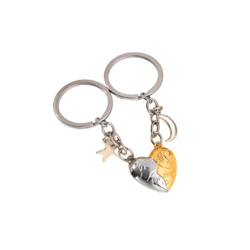 Naujas tarpvalstybinis magnetinio lydinio raktų pakabukas, meilės pora, Valentino dienos dovana, raktų maišelis, pakabukas