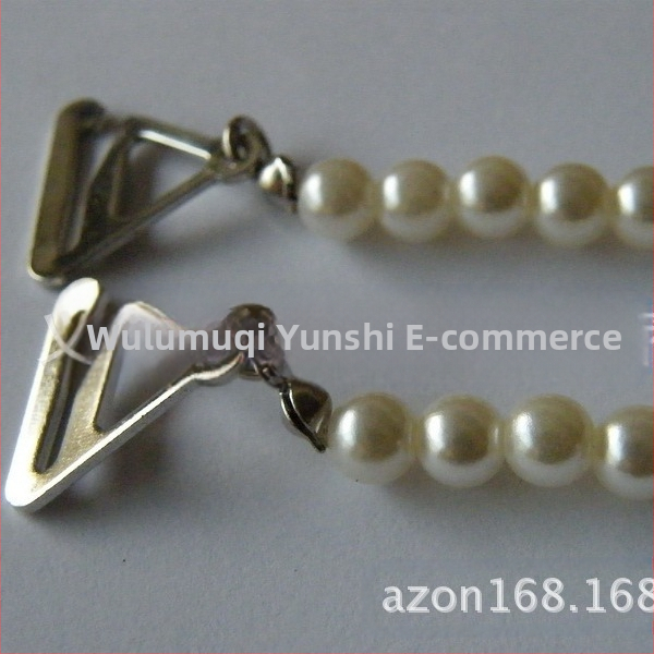 [Директно от производителя] Трансгранични горещи продажби на едро с имитация на перли, изработени от мъниста от метал, презрамки за сутиен и презрамки за сутиен Intimates