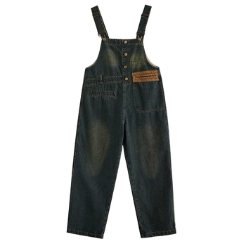 Īsta kadra plus izmēra džinsa bikšturi 2024. gadā, jauni, brīvi, ikdienas modes Joker mākslas krāsu pieskaņoti bikšturi.