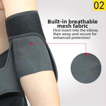 Reguleeritav küünarnukikaitse Meeste liigese nikastus Tennise küünarnukikaitse Naiste spordikaitse Sulgpalli korvpalli ratsutamine Hingav küünarnukikaitse