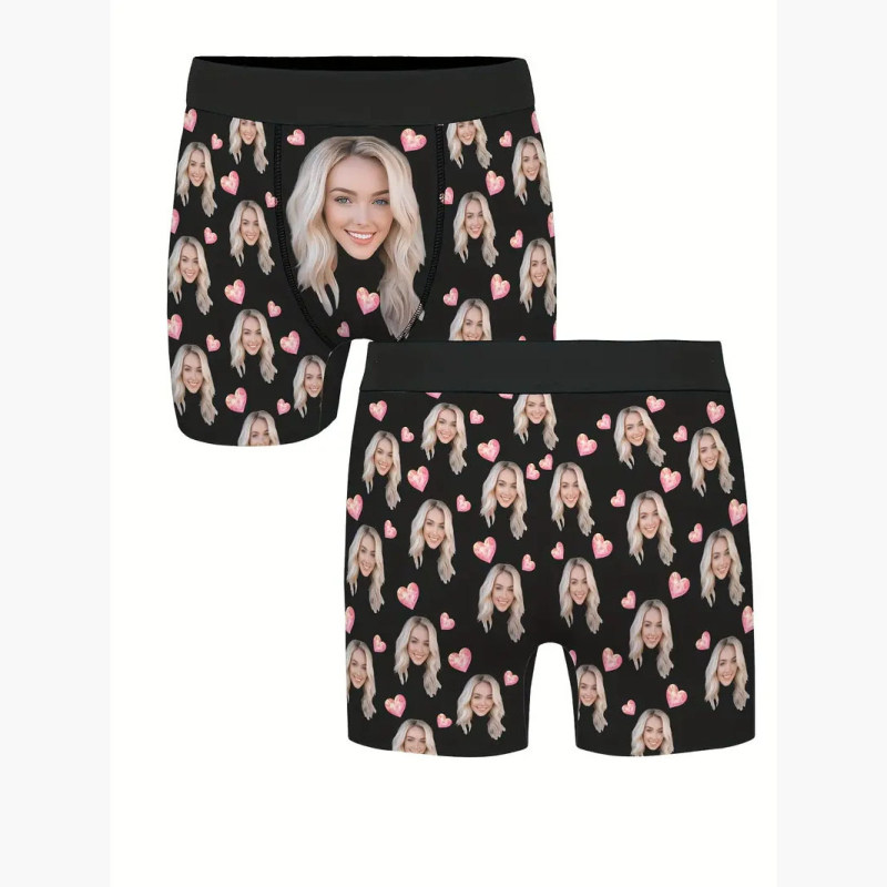 TEMU vīriešu biksītes pēc pasūtījuma, Eiropas un Amerikas stilā, smieklīgas, pāriem paredzētas, smieklīgas, dāvanu bokserbiksītes, ērtas, elpojošas, ikdienas.
