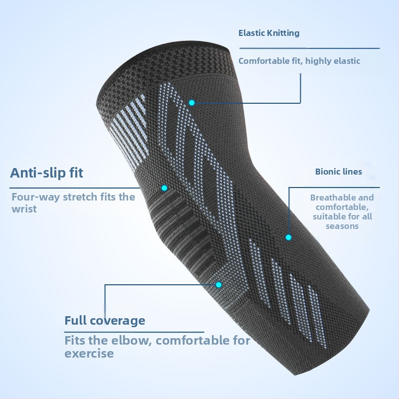 Спортни налакътници за мъже, колоездене на открито, баскетбол, дишащи, отвеждащи потта, плетени налакътници под налягане, топли производители на едро