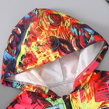 Трансгранична гореща разпродажба Нови детски космически печат Диверсифицирани игри Спортни качулки с цип Дишаща суитшърт