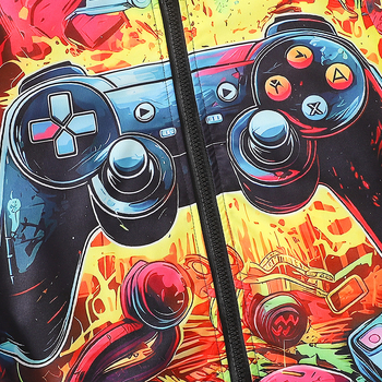 Трансгранична гореща разпродажба Нови детски космически печат Диверсифицирани игри Спортни качулки с цип Дишаща суитшърт