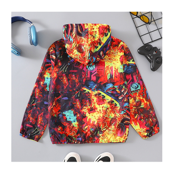 Трансгранична гореща разпродажба Нови детски космически печат Диверсифицирани игри Спортни качулки с цип Дишаща суитшърт