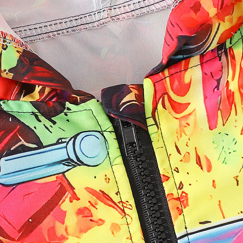 Трансгранична гореща разпродажба Нови детски космически печат Диверсифицирани игри Спортни качулки с цип Дишаща суитшърт