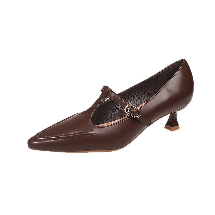 Francúzske vysoké podpätky, špicatý ihličkový opätok, stredný opätok, módne topánky, nový doplnok 2024, jar a jeseň, víliový štýl, plytké ústa, jednotlivé topánky