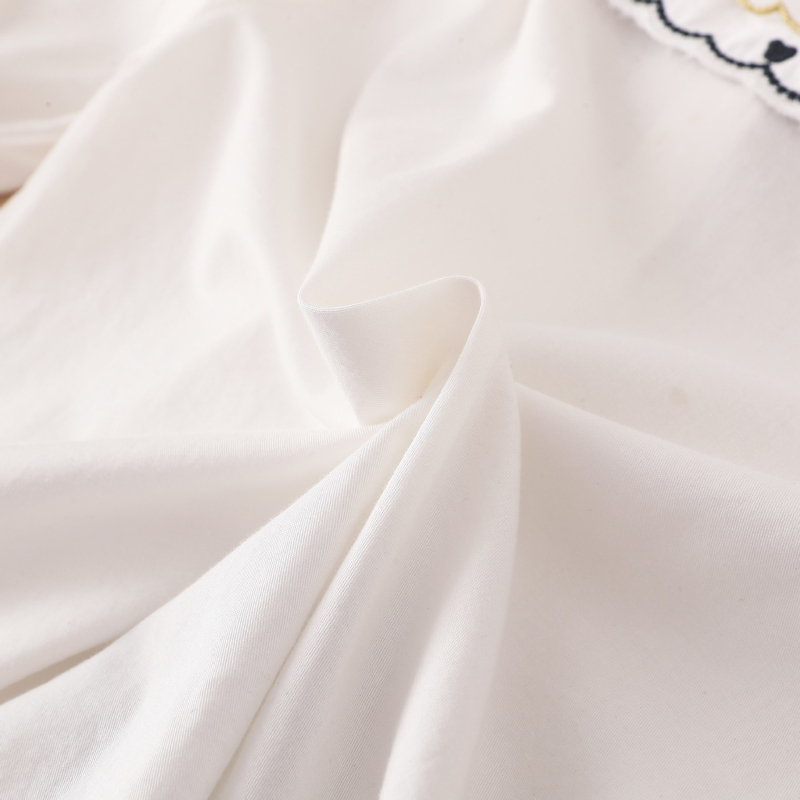 Tüdrukute pikkade varrukatega puuvillane särk, sügisene, uus, kolledži stiilis, tüdruk, tikitud revääriga topp, stiilne, tudengipluus, trendikas