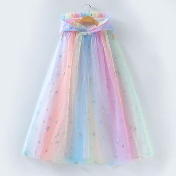 Bērnu krāsaina kleita, apmetnis, mazuļu apģērbs, Elsa apmetnis, saldēta šalle, vienas daļas piegāde