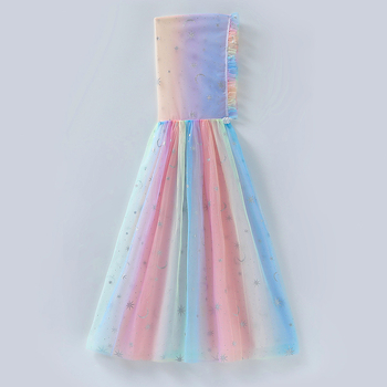 Bērnu krāsaina kleita, apmetnis, mazuļu apģērbs, Elsa apmetnis, saldēta šalle, vienas daļas piegāde