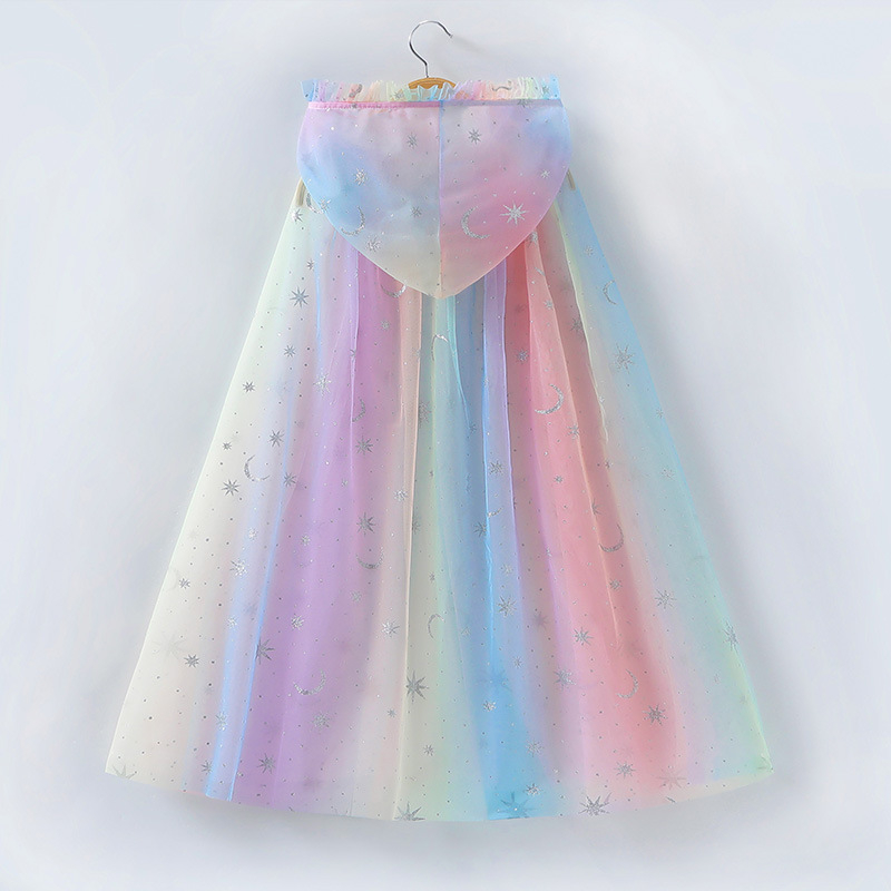 Bērnu krāsaina kleita, apmetnis, mazuļu apģērbs, Elsa apmetnis, saldēta šalle, vienas daļas piegāde