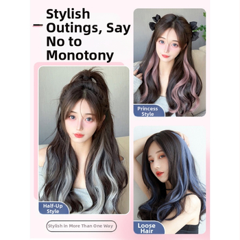 Kabantys ausų plaukų dažai garbanoti plaukai pertraukiamieji dažai moteriški vienetiniai nematomos spalvos plaukų priaugintuvai purūs balinimas ir dažymas ilgi plaukai