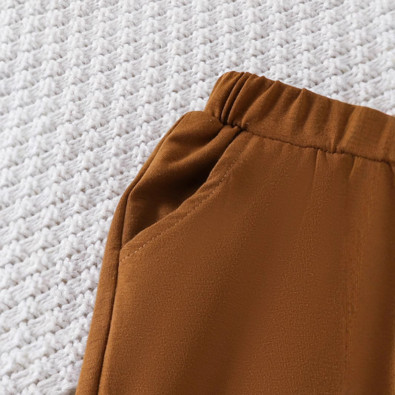 Novi dvodijelni komplet hlača za dječake s jesenskim crtanim motivima