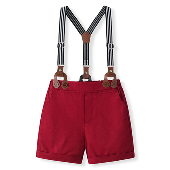 ΠΗΓΗ κατασκευαστής διασυνοριακών παιδικών ενδυμάτων με λουράκια παιδικό κοστούμι βρετανικού στιλ γάμου άνοιξη και καλοκαίρι νέο κοστούμι αγοριών με κοντό μανίκι