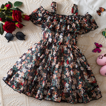 Dievčenské nové detské letné vrchné oblečenie z roku 2025, šatka s kvetinovou čipkou v západnom štýle, svieže a roztomilé