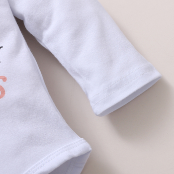 Dievčenská sada s dlhým rukávom a potlačou písmen a kvetinovými nohavicami na jeseň a zimu 2020 s novým kórejským motívom explosions