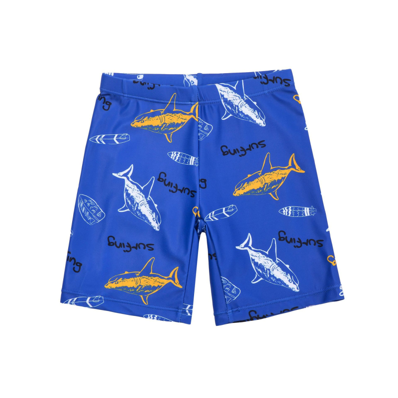 Chlapčenské plavky Shark Split 3-dielna súprava s ochranou proti slnku, surfový oblek, chlapčenské plavky, rýchloschnúce plavky