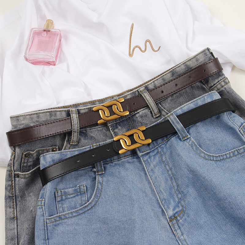 Naujas moteriškas diržas su plokščia sagtimi, raidžių juosmens, plokščia slankiojančia sagtimi, „Joker“ kelnių diržas, plaukų karta.