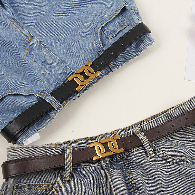 Naujas moteriškas diržas su plokščia sagtimi, raidžių juosmens, plokščia slankiojančia sagtimi, „Joker“ kelnių diržas, plaukų karta.