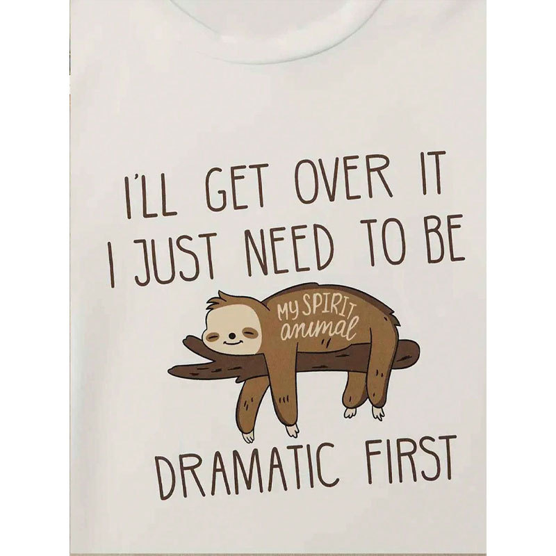 Naiste kevad- ja sügispidžaamaülikond armas laiskmustriga ümara kaelusega vabaaja lühikeste varrukatega püksid ja lühikesed püksid, kolmeosaline komplekt