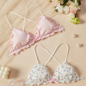 2024. aasta uus plahvatuslik armas tuulega aluspesu kaheosaline komplekt ilma terasrõngata