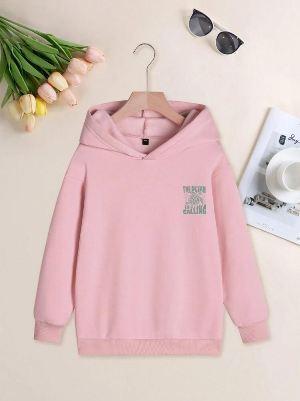 1 db-os lezser mintás pulóver kapucnis pulóver tinédzser lányoknak, meleg A