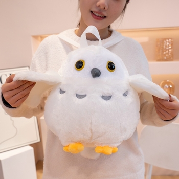 Νέο στρογγυλό σακίδιο πλάτης με μαγική κουκουβάγια, χαριτωμένη σχολική τσάντα με σφραγίδα δημοτικού σχολείου, δημιουργικό πακέτο με ζώα, δώρο σνακ