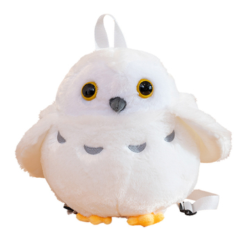 Νέο στρογγυλό σακίδιο πλάτης με μαγική κουκουβάγια, χαριτωμένη σχολική τσάντα με σφραγίδα δημοτικού σχολείου, δημιουργικό πακέτο με ζώα, δώρο σνακ