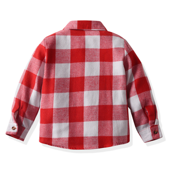 Piiriülene väliskaubandus 2024. aasta sügis uus ruuduline lahtine särk laste ruuduline revääriga särk peokostüüm topp